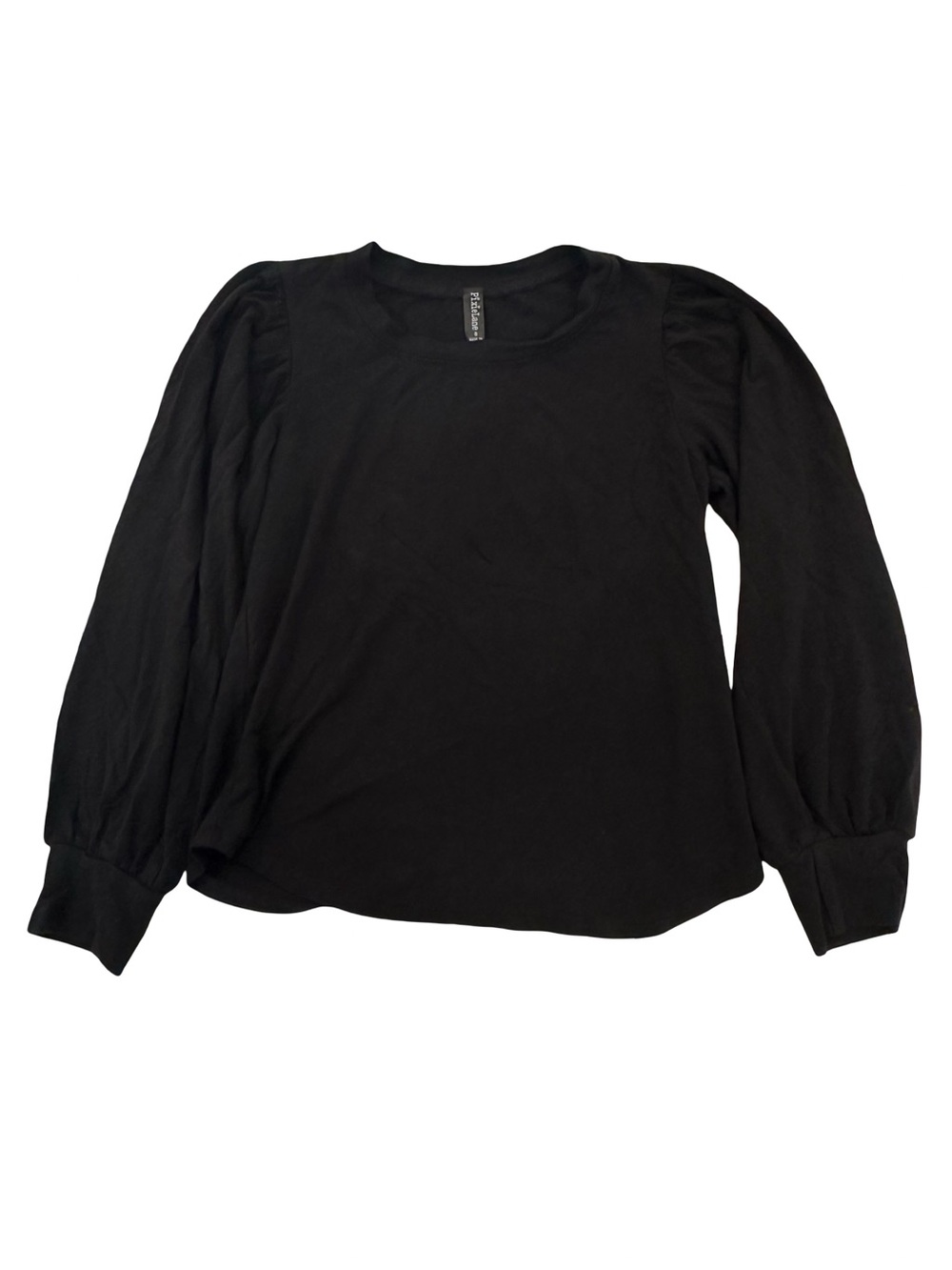 EUC Pixie Lane Girls Size 8 Black Puff-Sleeve Long-Sleeve Top